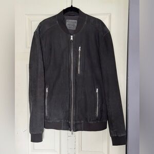 Allsaints Stones Leather Bomber Jacket - Size  XL